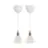 Nordlux Ray 2-Kit Suspension Luminaire Verre Chrome | Convient pour 2x E14