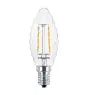 Philips Corepro LED Bougie E14 Torsadée Bougie Filament Claire 2W 250lm - 827 Blanc Très Chaud | Équivalent 25W